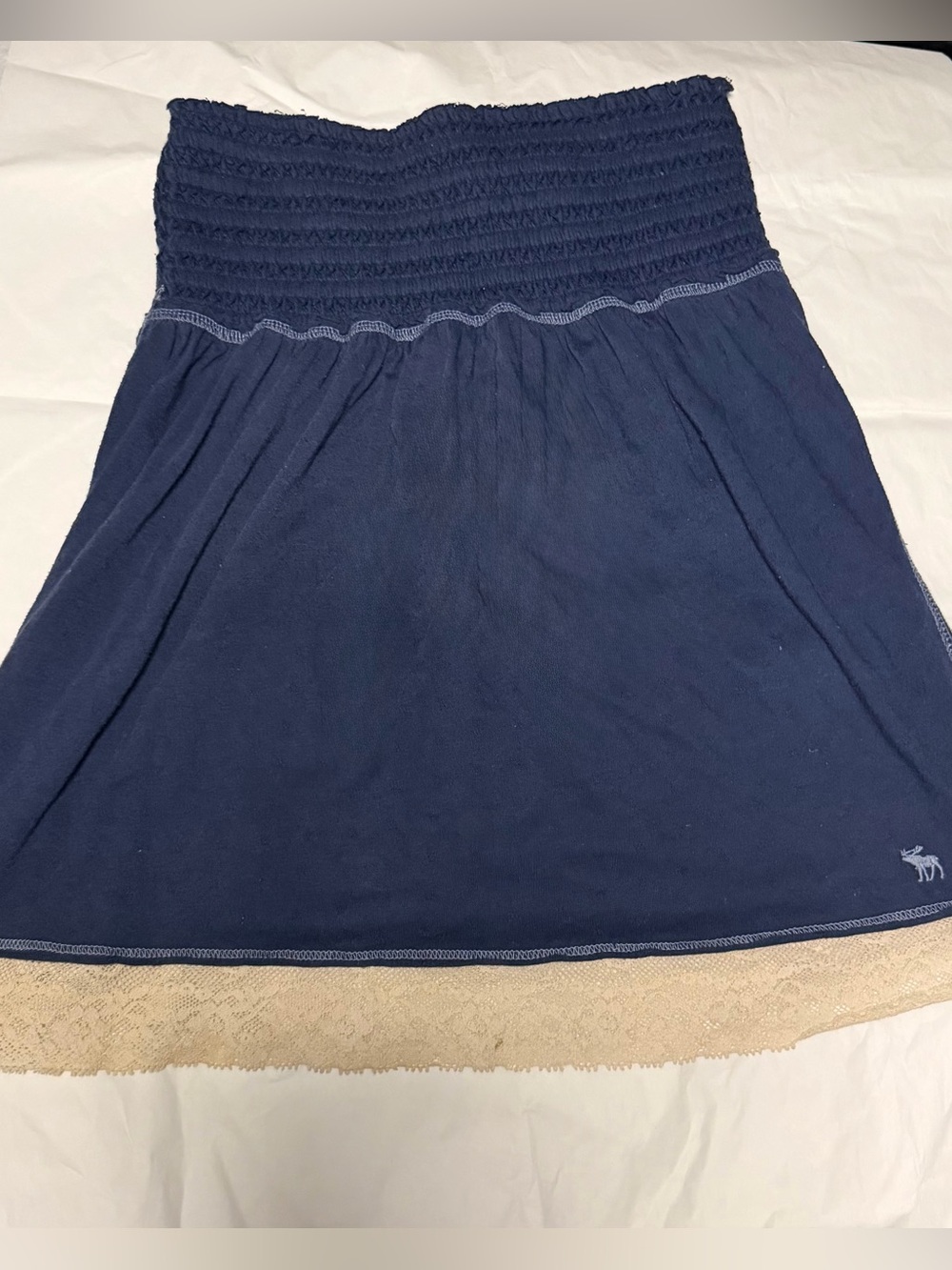 Abercrombie and Fitch Y2K Babydoll Grail Tube Top W/Lace Trim